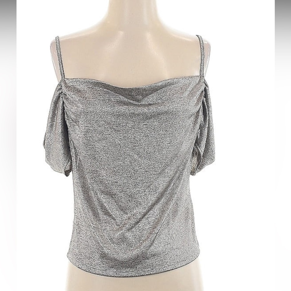 ANTHROPOLOGIE‎ Short sleeve top silver 
  Size: S
New Wich. Tags